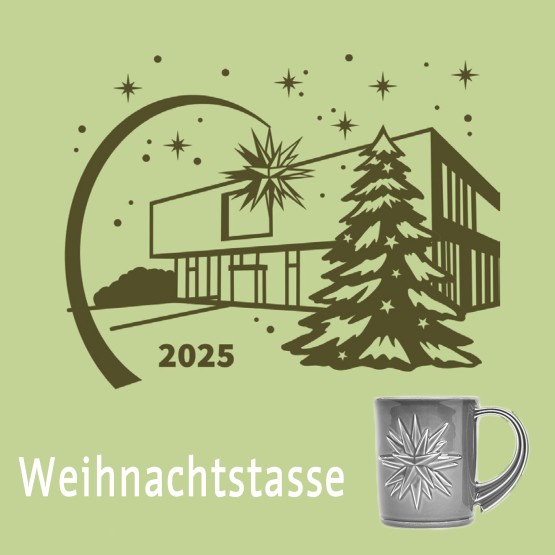 Weihnachtstasse, grün mit Manufaktur
